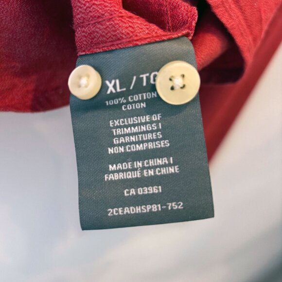 Denver Hayes Untucked warm red button down shirt - Picture 5 of 6